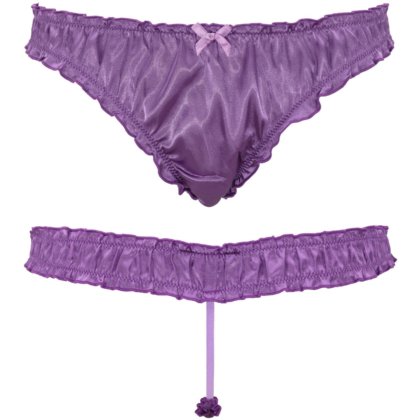 Sexy Comfy Women's Satin Thong Panties Strings Underwear