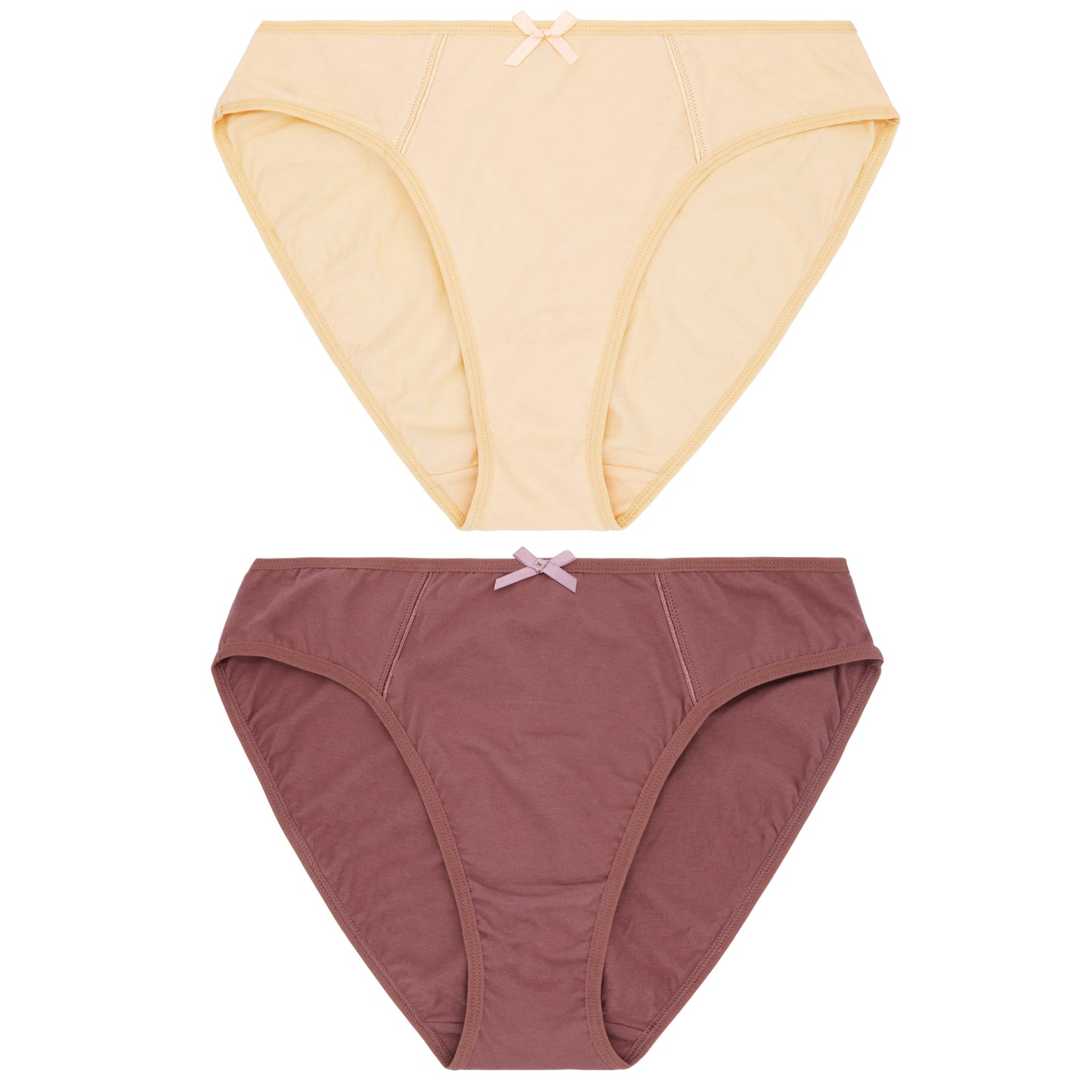Women's 100% Cotton Bikini Briefs High Waist Underwear Panties