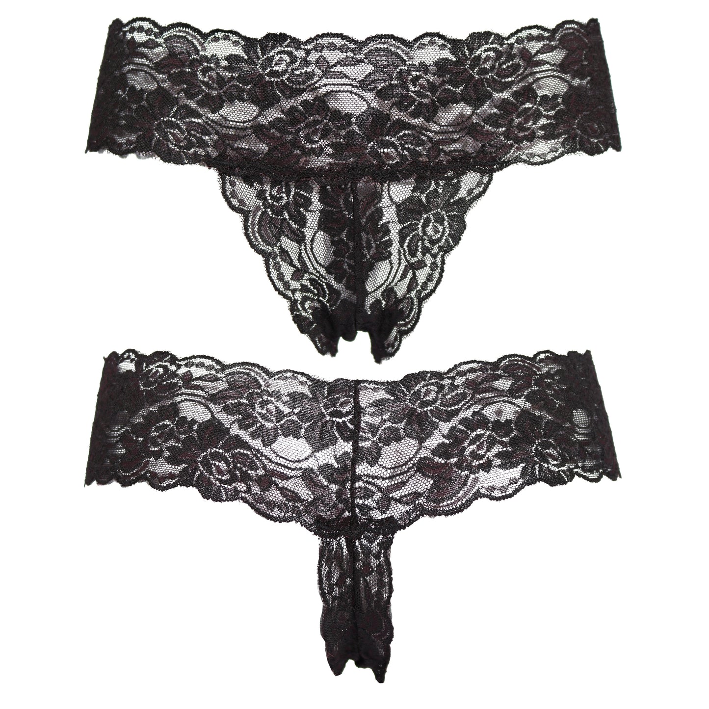 Women's Sexy Lace Thongs Low Rise One Size Panties