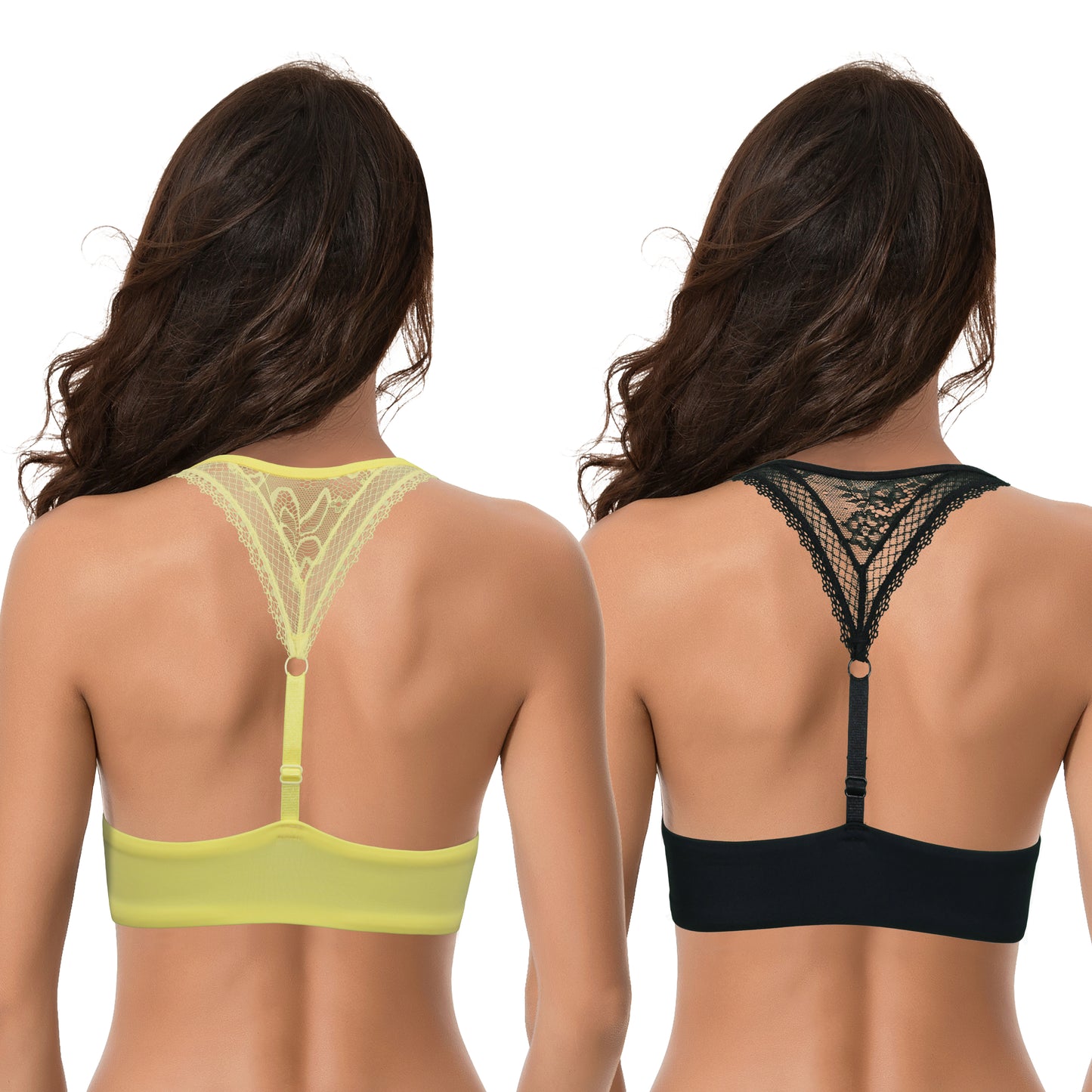 Womens Plus Size Add 1 Cup Push Up Underwire Halter Front Close Bras-2PK