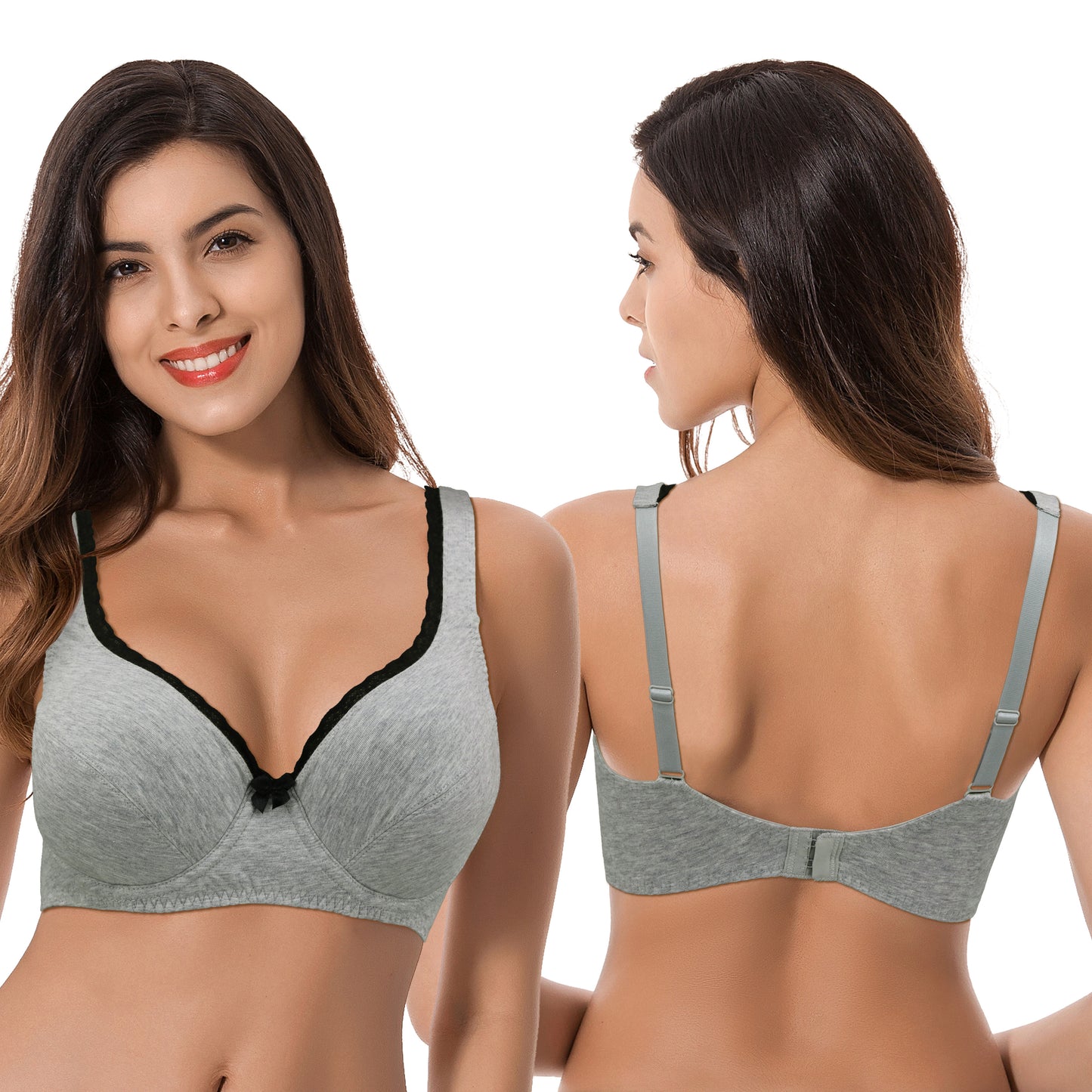 Women's Unlined Plus Size Comfort Cotton Underwire Bra