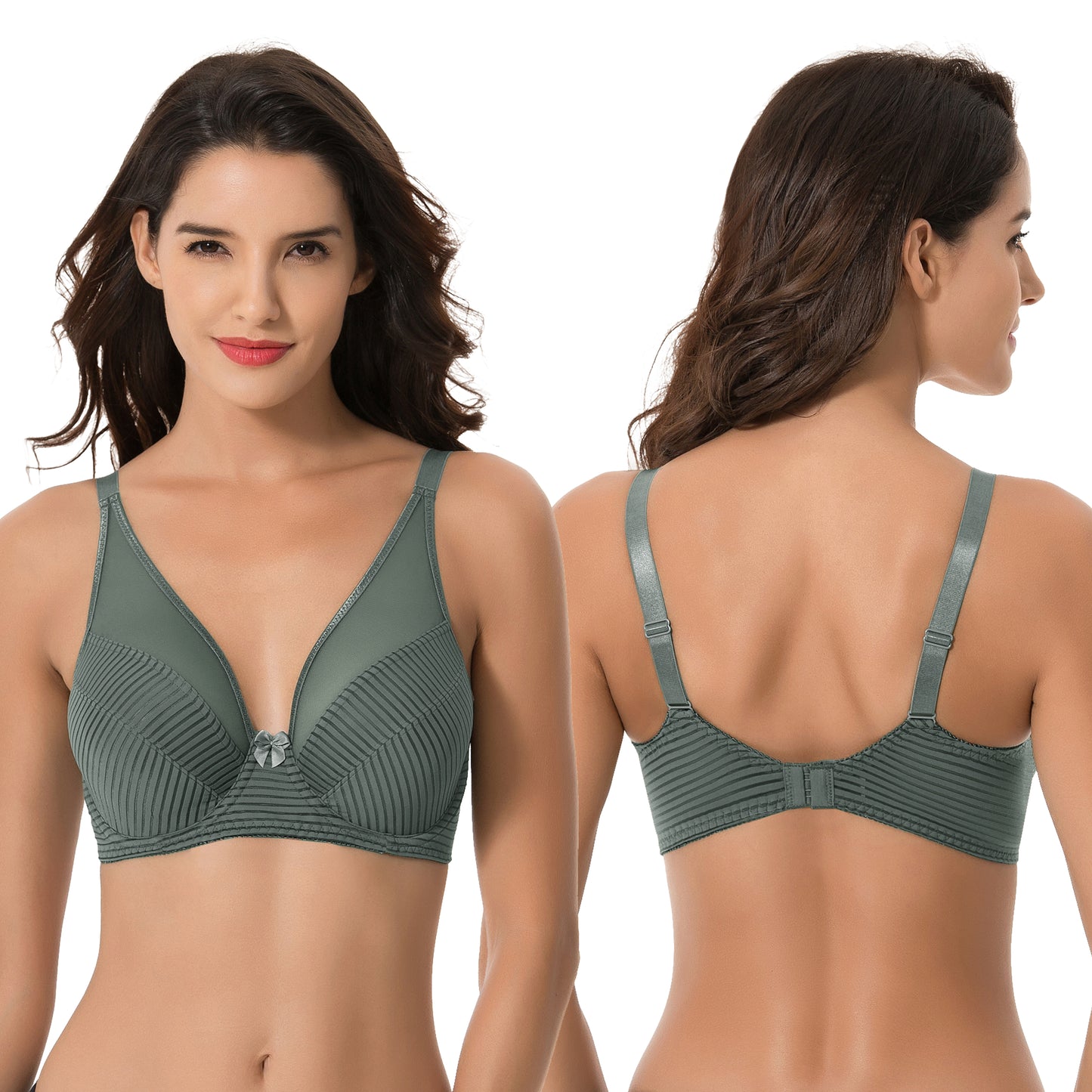 Women's Plus Size Minimizer Unlined Underwire Full Coverage Bra