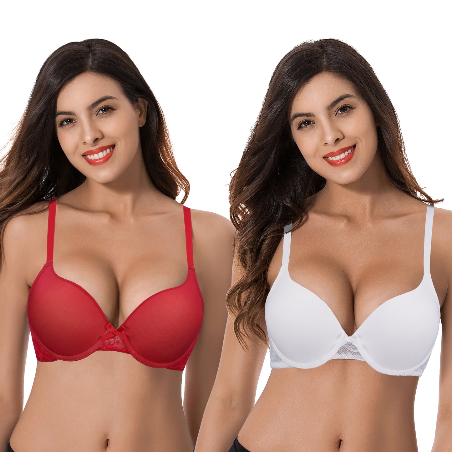 Women's Plus Size Perfect Shape Add 1 Cup Push Up Underwire Tshirt Bra
