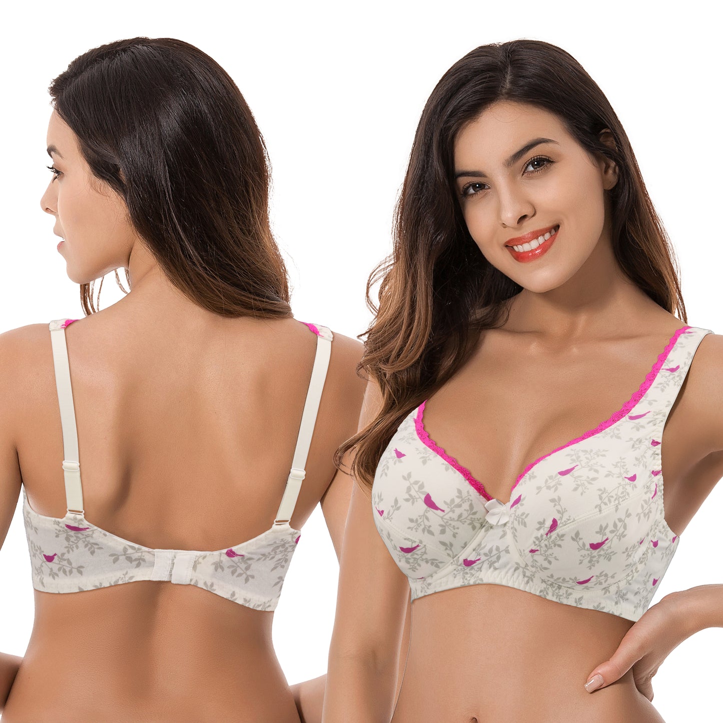 Women's Unlined Plus Size Comfort Cotton Underwire Bra