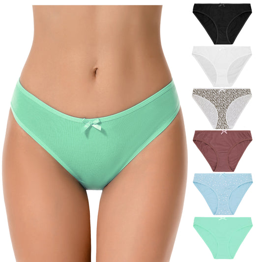 Women Plus Size 100% Cotton Bikini Briefs Panties Underwear