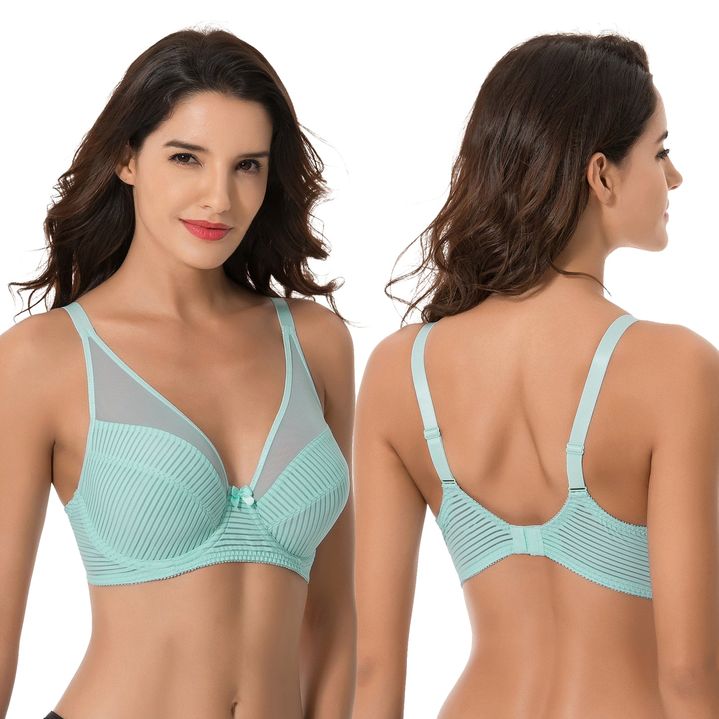Women's Plus Size Minimizer Unlined Underwire Full Coverage Bra