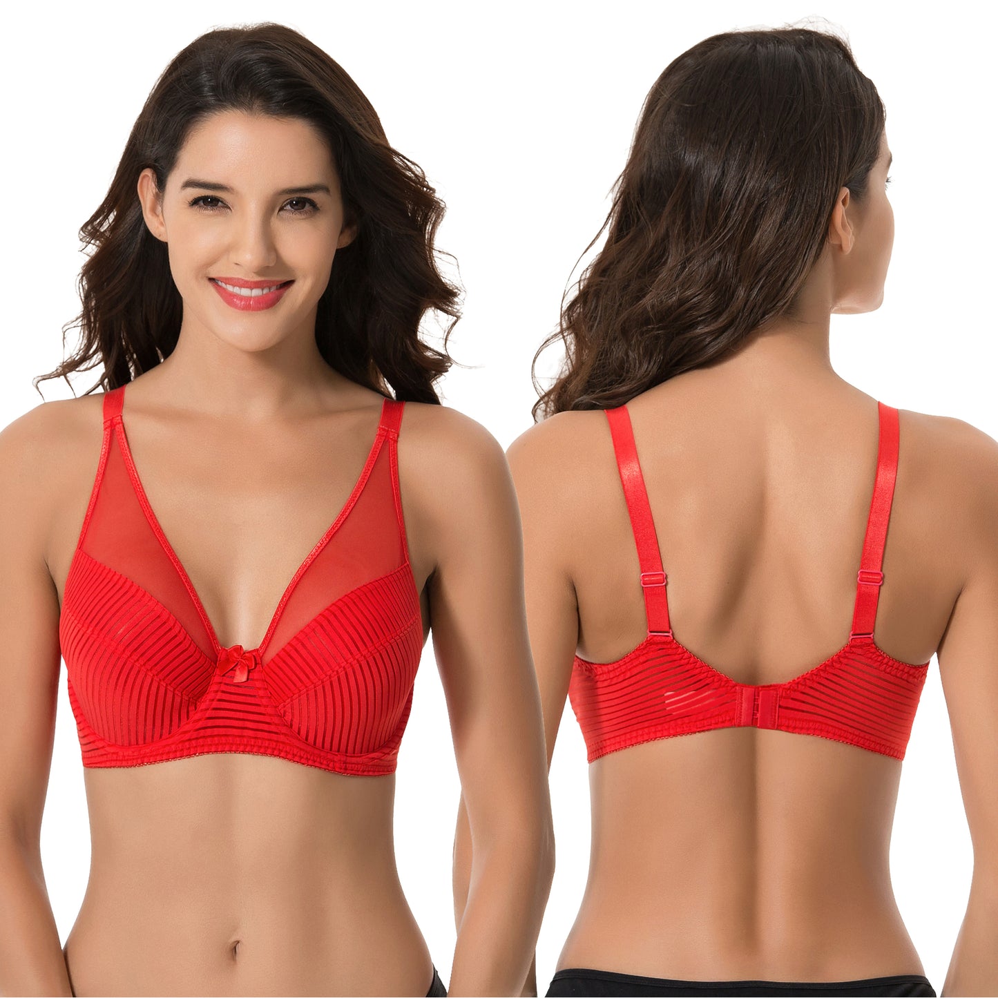 Women's Plus Size Minimizer Unlined Underwire Full Coverage Bra