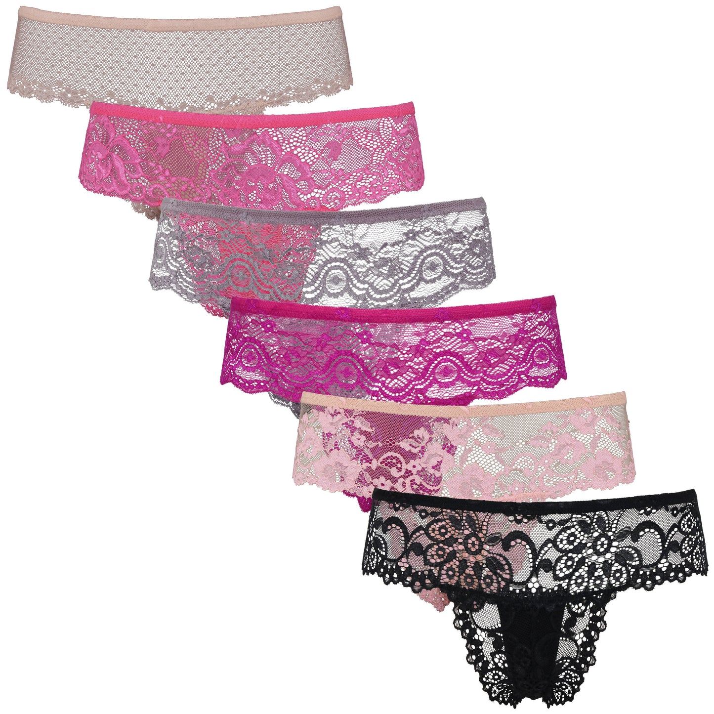 Women's Low Rise Sexy Sheer Lace Thongs Panties