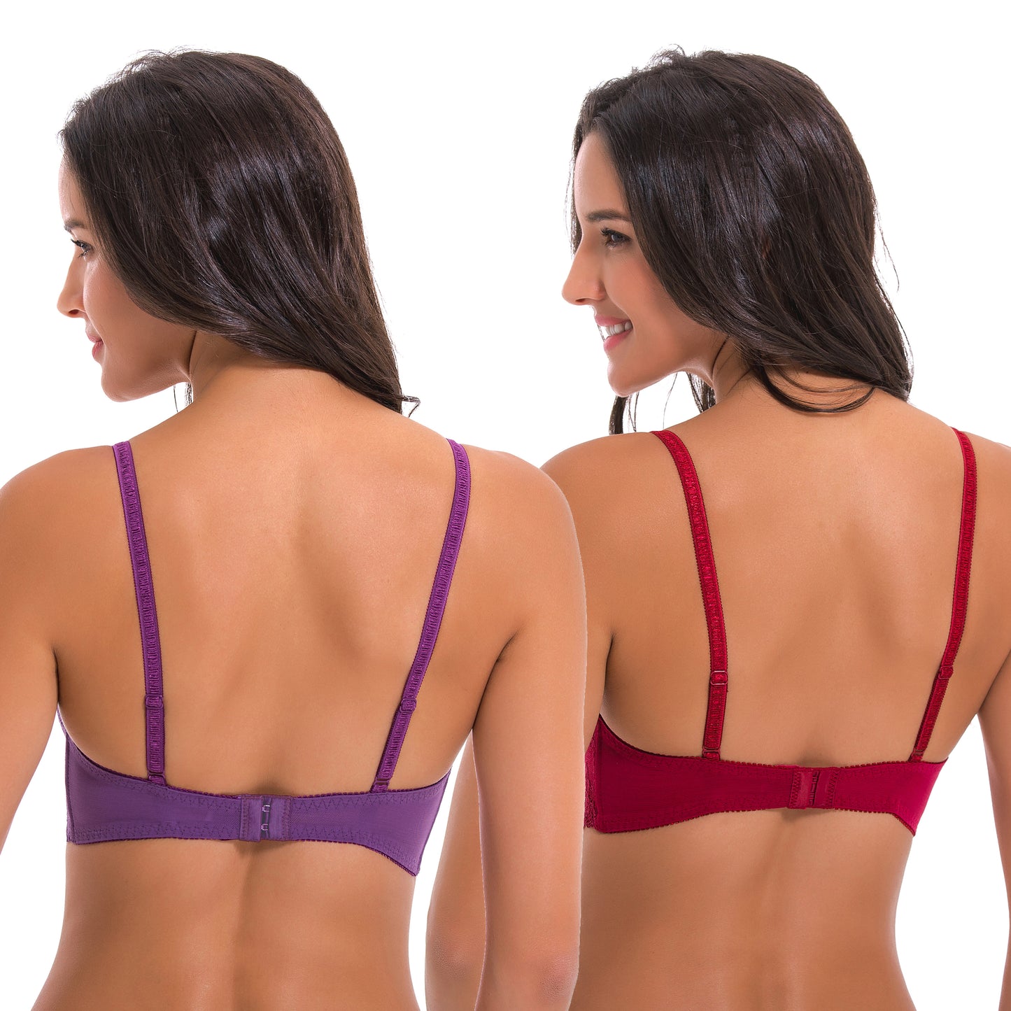 Women's Plus Size Lightly Padded Underwire Balconette Bra