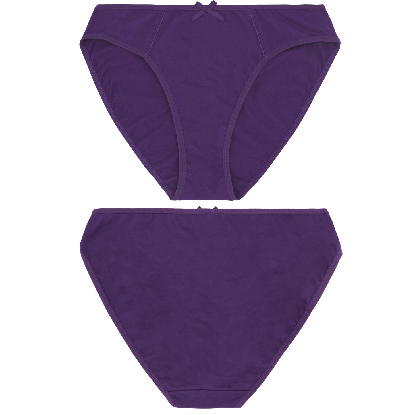 Women's 100% Cotton Bikini Briefs High Waist Underwear Panties