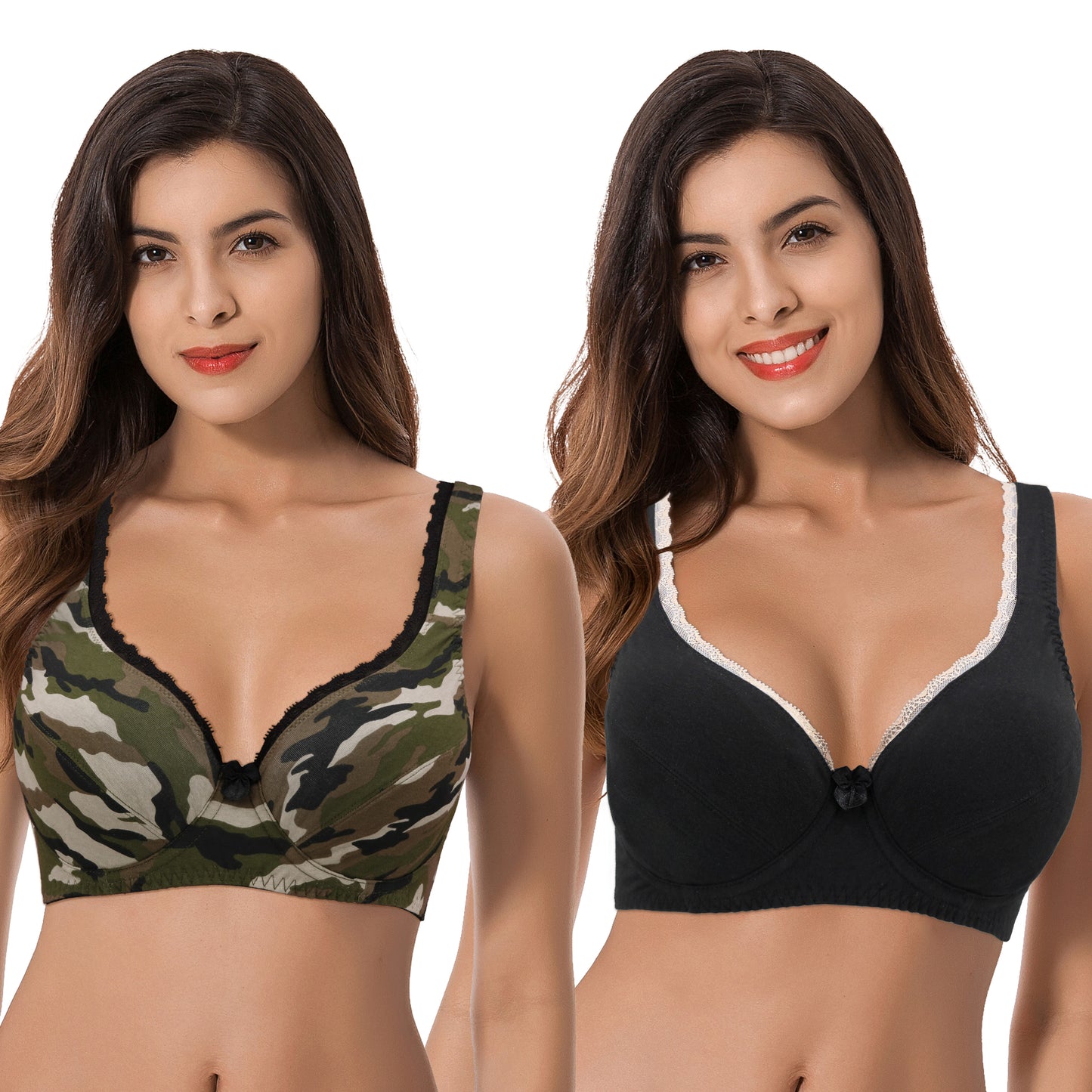 Women's Unlined Plus Size Comfort Cotton Underwire Bra