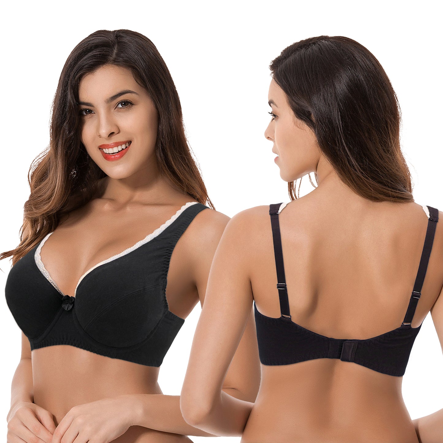 Women's Unlined Plus Size Comfort Cotton Underwire Bra