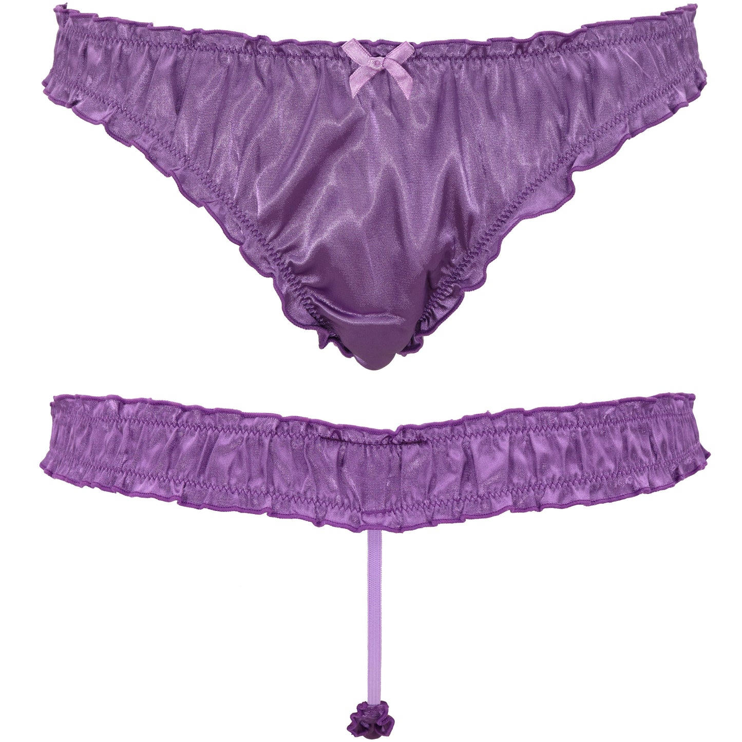 Sexy Comfy Women's Satin Thong Panties Strings Underwear