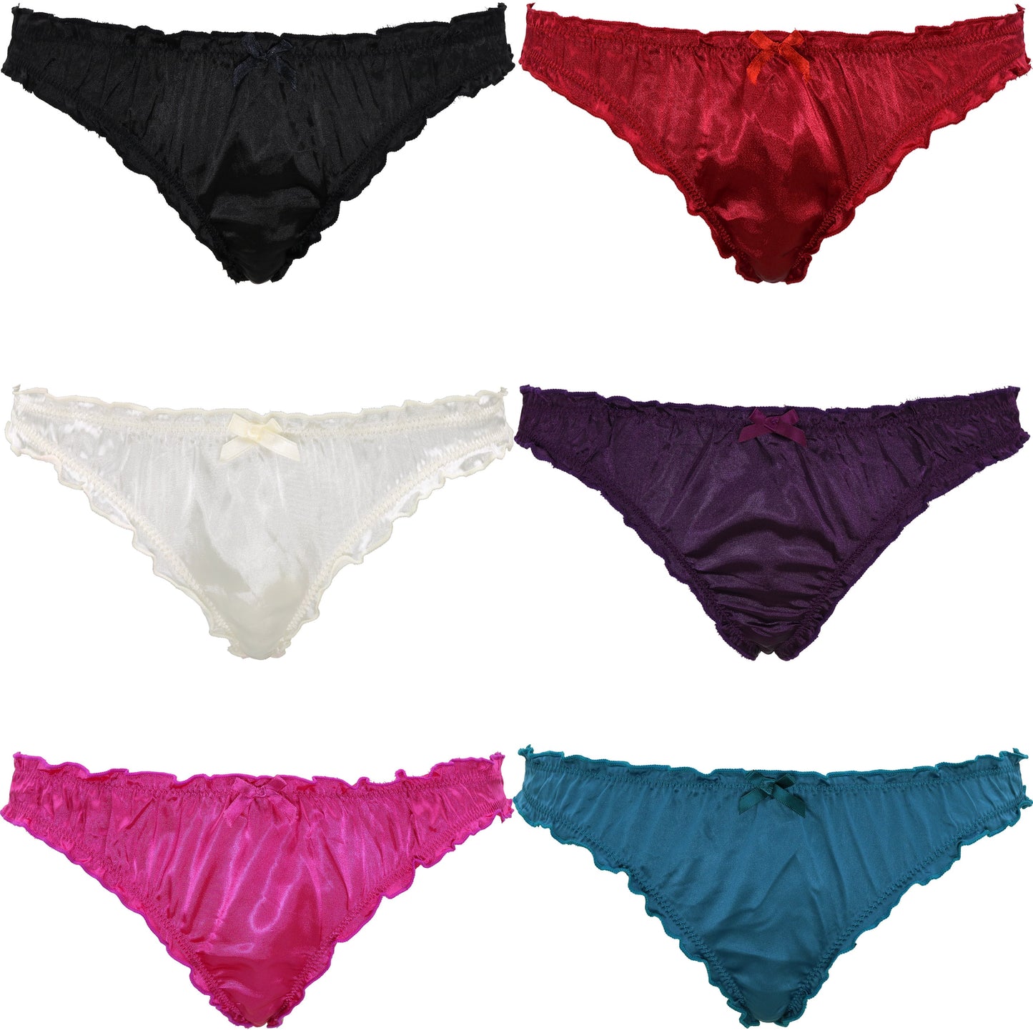 Sexy Comfy Women's Satin Thong Panties Strings Underwear