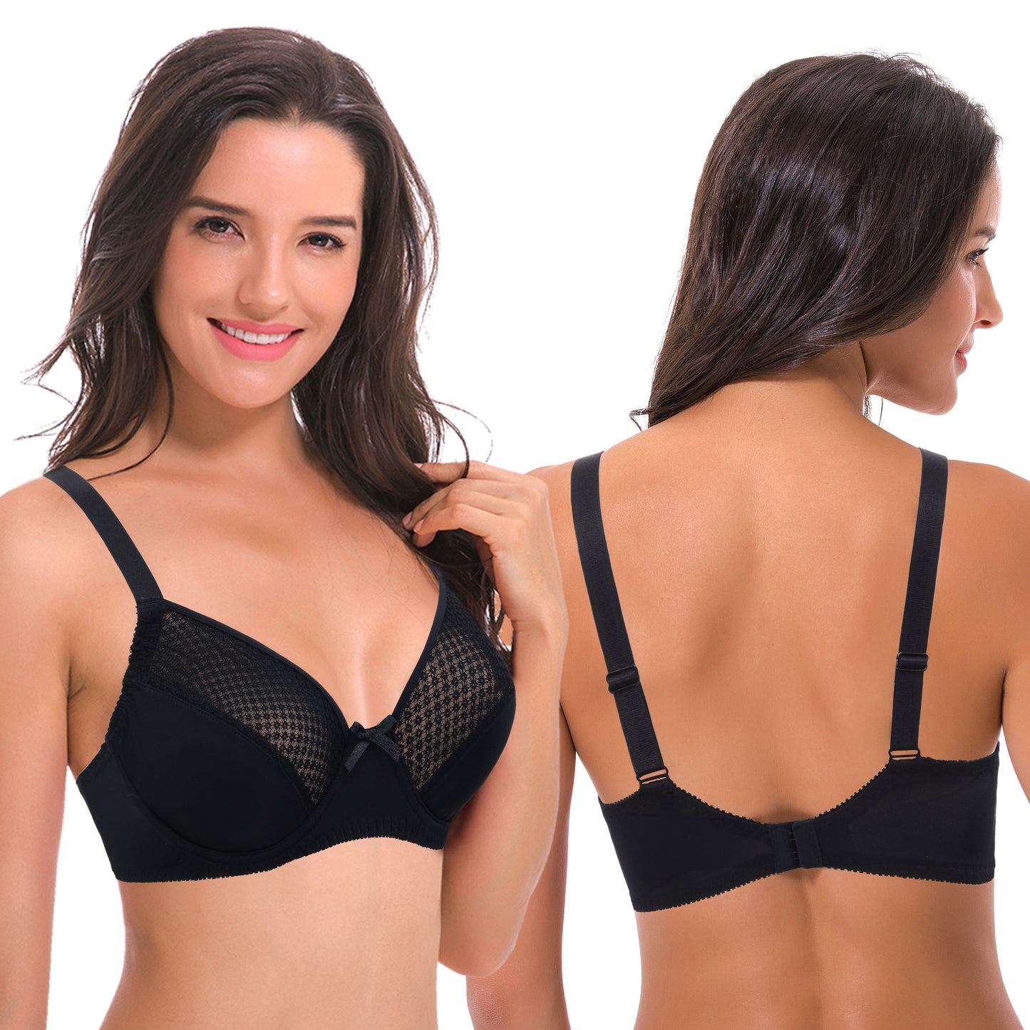 Women's Plus Size Unlined Minimizer Underwire Full Figure Bra