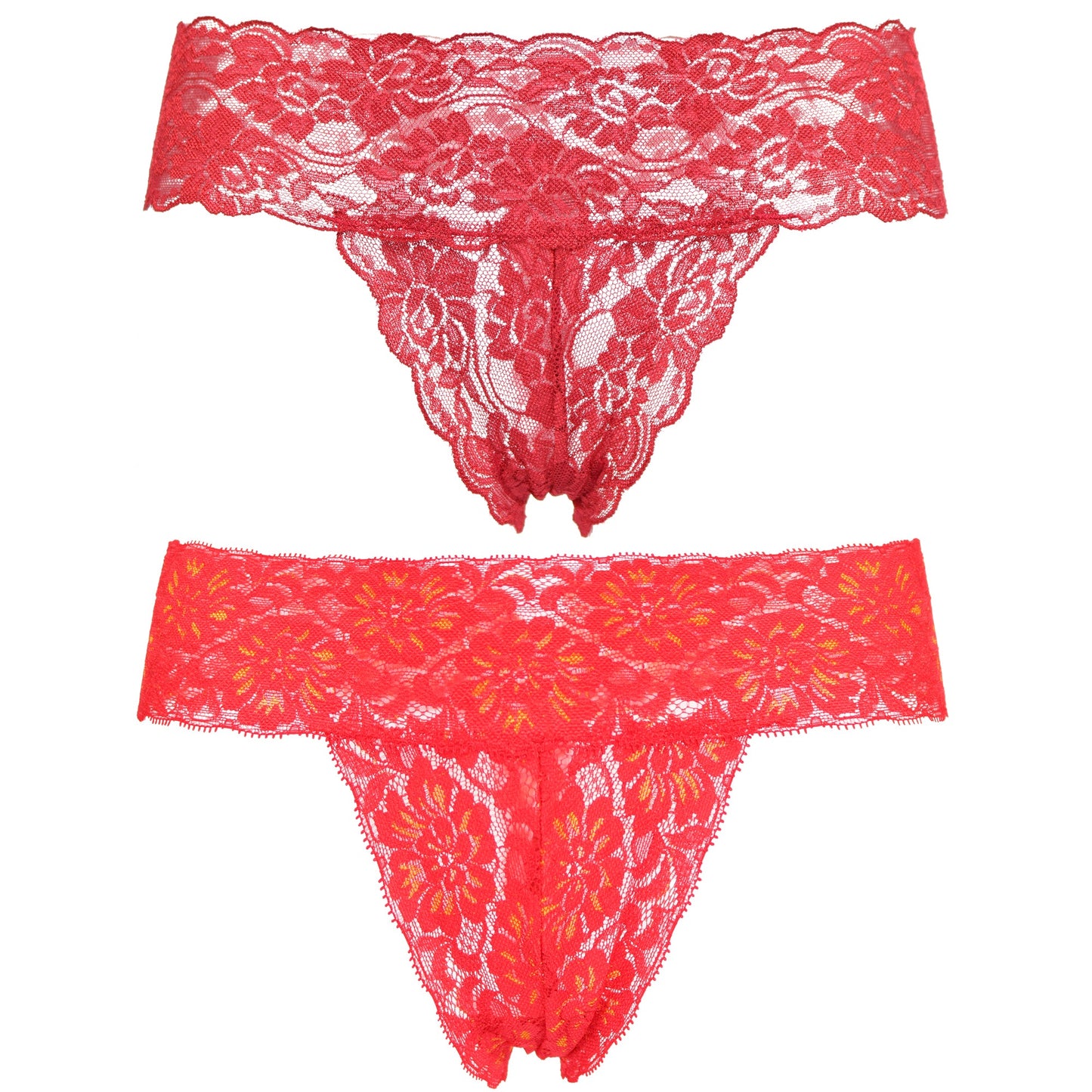 Women's Sexy Lace Thongs Low Rise One Size Panties