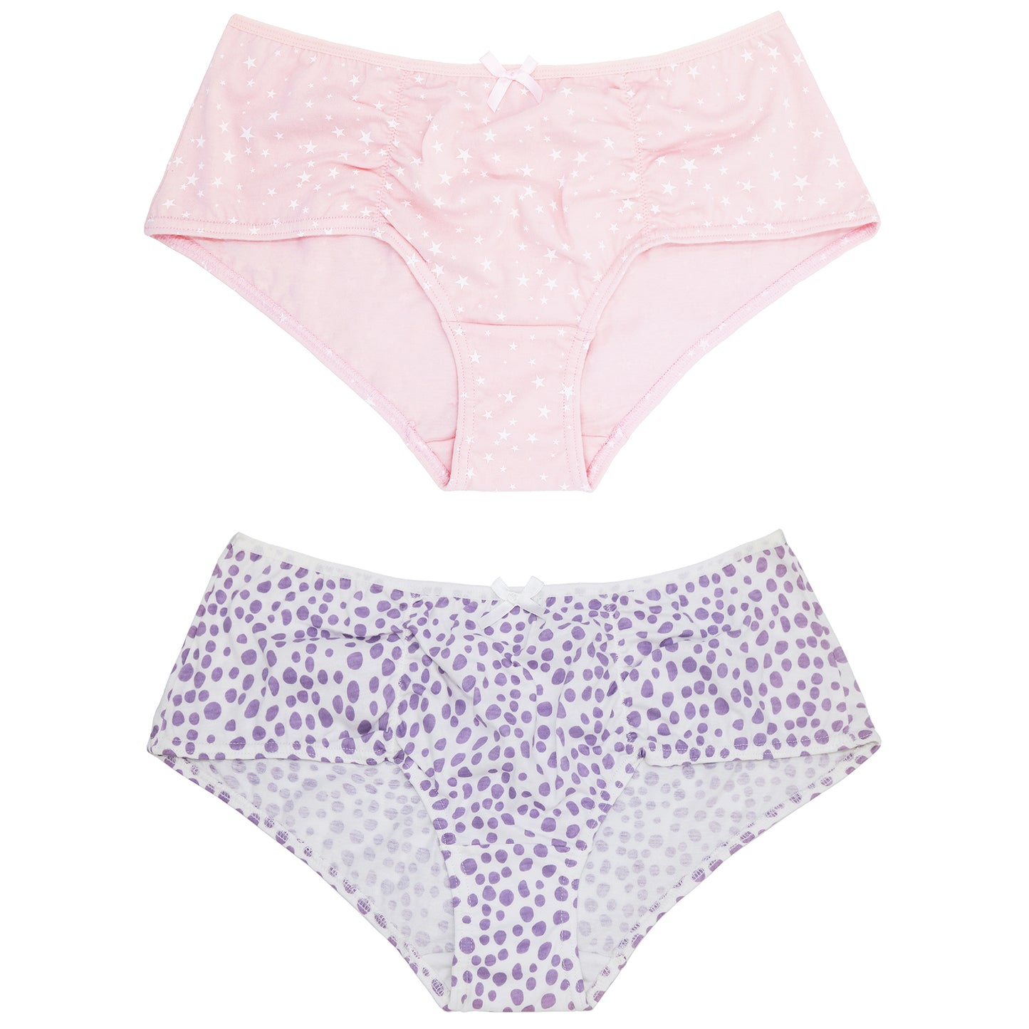Women's Plus Size 100% Cotton Mid Waist Hipster Panties Underwear