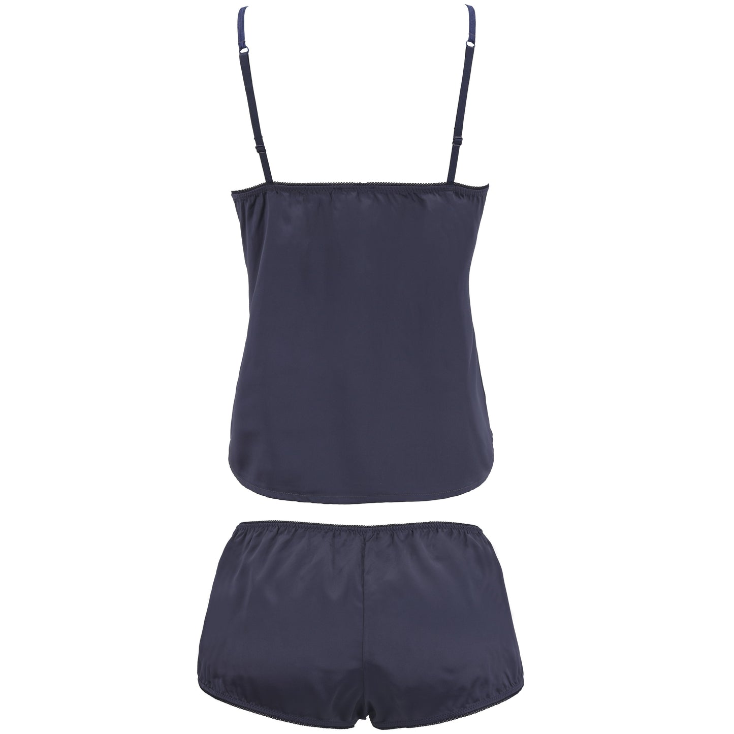 Women's Satin Lingerie Lace Camisole Tank Top With Shorts Pajama Set