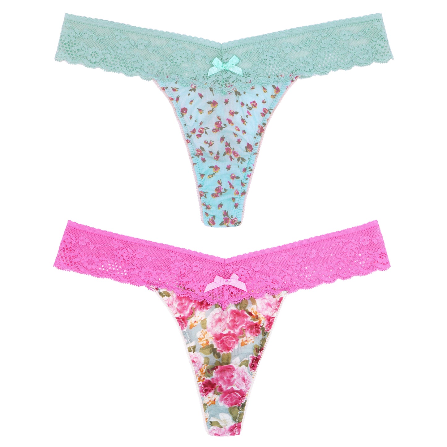 Women's Low Rise Sexy Sheer Lace Thongs Panties