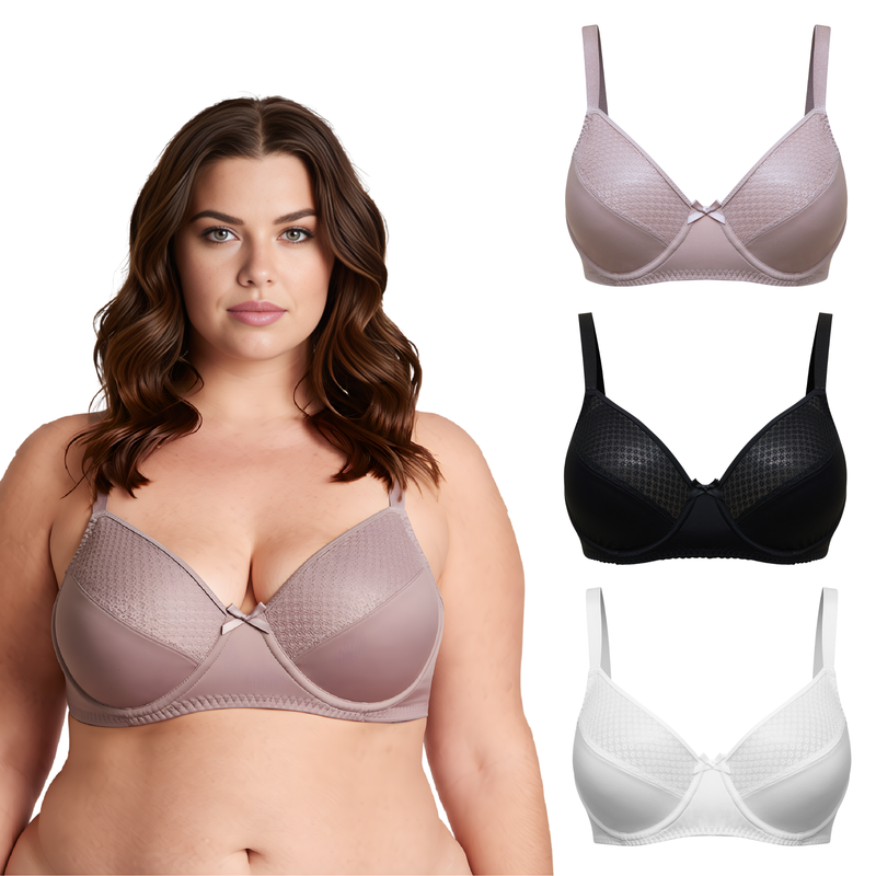 Women's Plus Size Unlined Minimizer Underwire Full Figure Bra