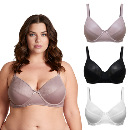 Women's Plus Size Unlined Minimizer Underwire Full Figure Bra