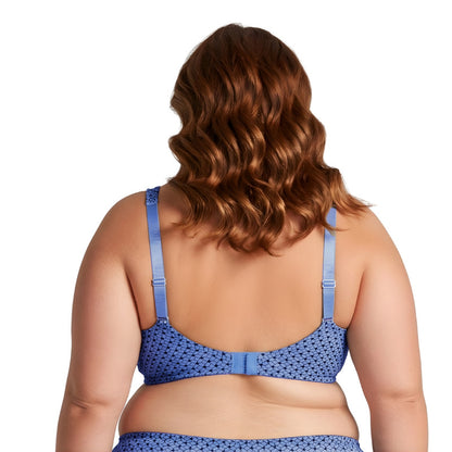 Women's Plus Size Unlined Underwire Lace Bra with Cushion Straps