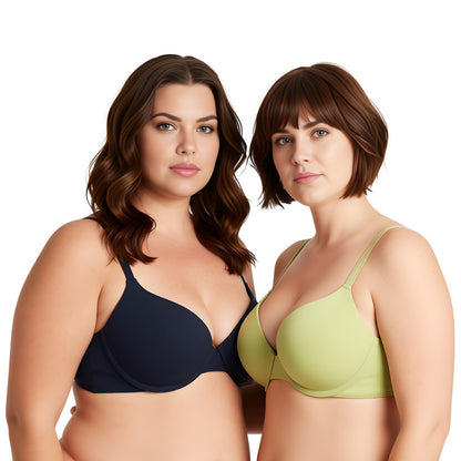 Women's Light Lift Add 1 Cup Push Up Underwire Convertible Tshirt Bra