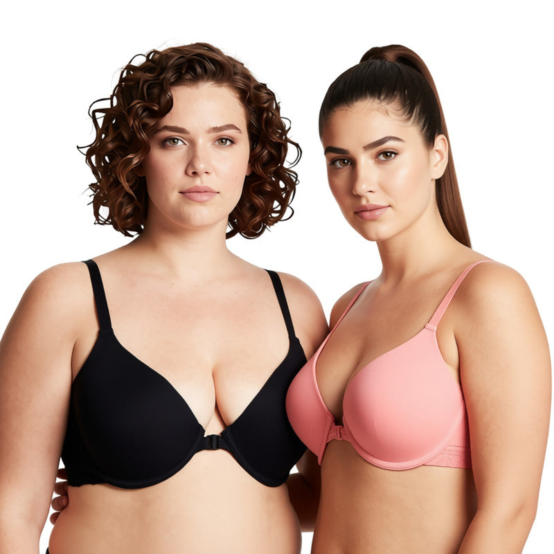 Women's Plus Size Full Coverage Underwire Front Close Bras