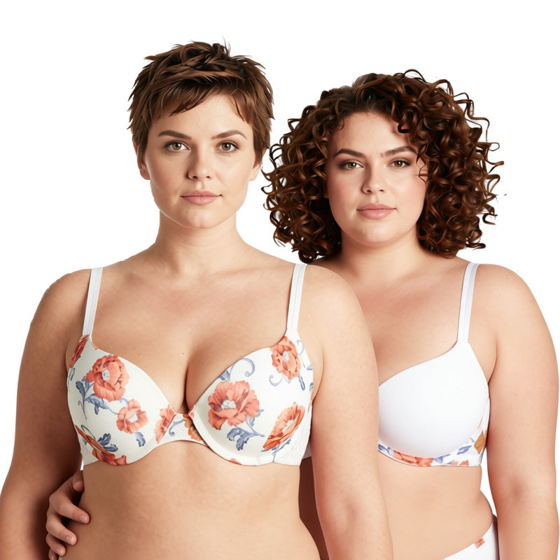 Women's Plus Size Perfect Shape Add 1 Cup Push Up Underwire Bras