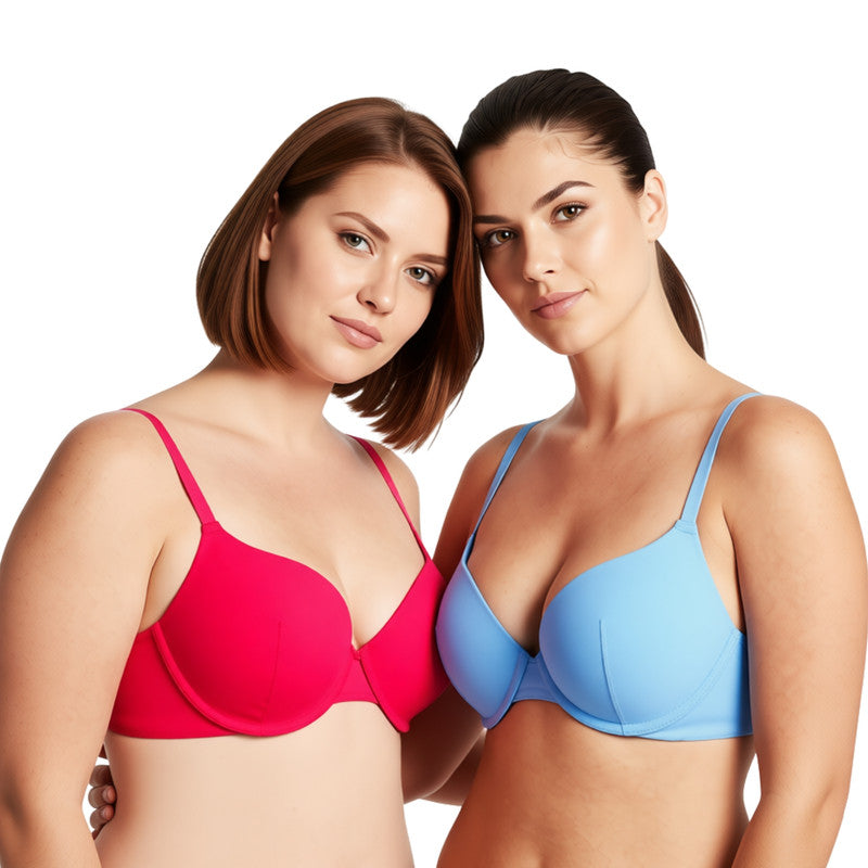 Women's Light Lift Underwire Convertible Add 1 Cup Push Up Tshirt Bra