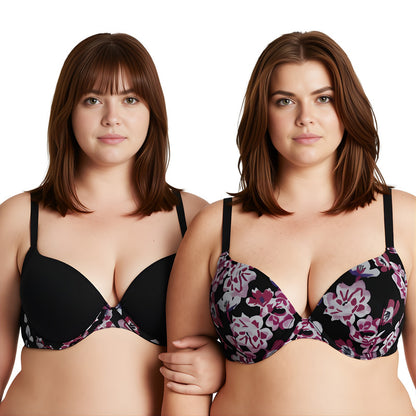 Women's Plus Size Perfect Shape Add 1 Cup Push Up Underwire Bras