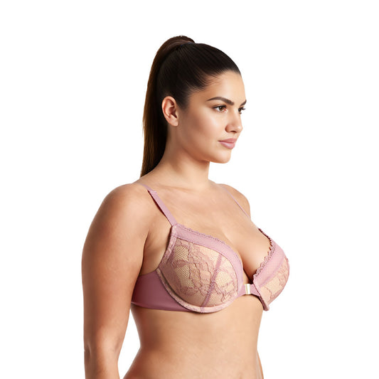 Women's Plus Size Add 1 Cup Push Up Underwire Halter Front Close Bras