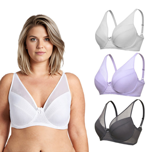 Women's Plus Size Minimizer Unlined Underwire Full Coverage Bra