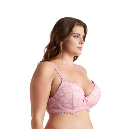 Women's Plus Size Push Up Add 1 Cup Underwire Perfect Shape Lace Bras