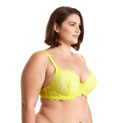 Women's Plus Size Push Up Add 1 Cup Underwire Perfect Shape Lace Bras