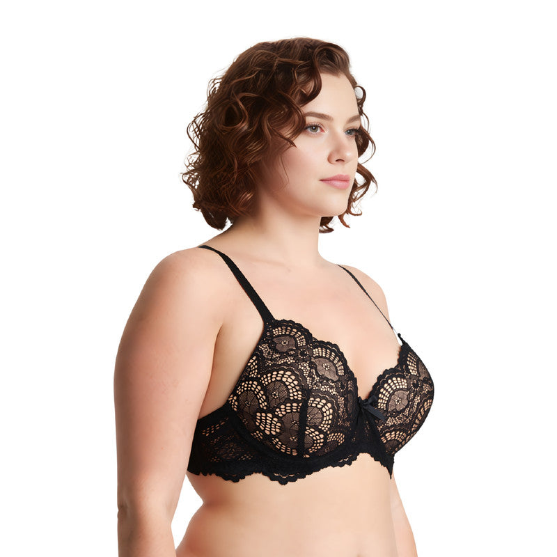 Women's Plus Size Push Up Add 1 Cup Underwire Perfect Shape Lace Bras