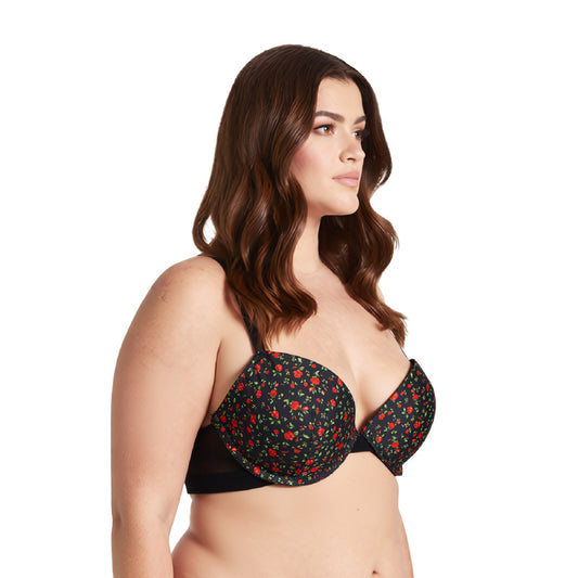 Women's Plus Size Add 1 and a half Cup Push Up Underwire Lace Bras
