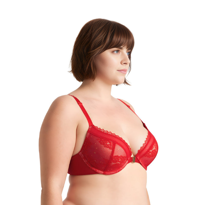 Women's Plus Size Add 1 Cup Push Up Underwire Halter Front Close Bras