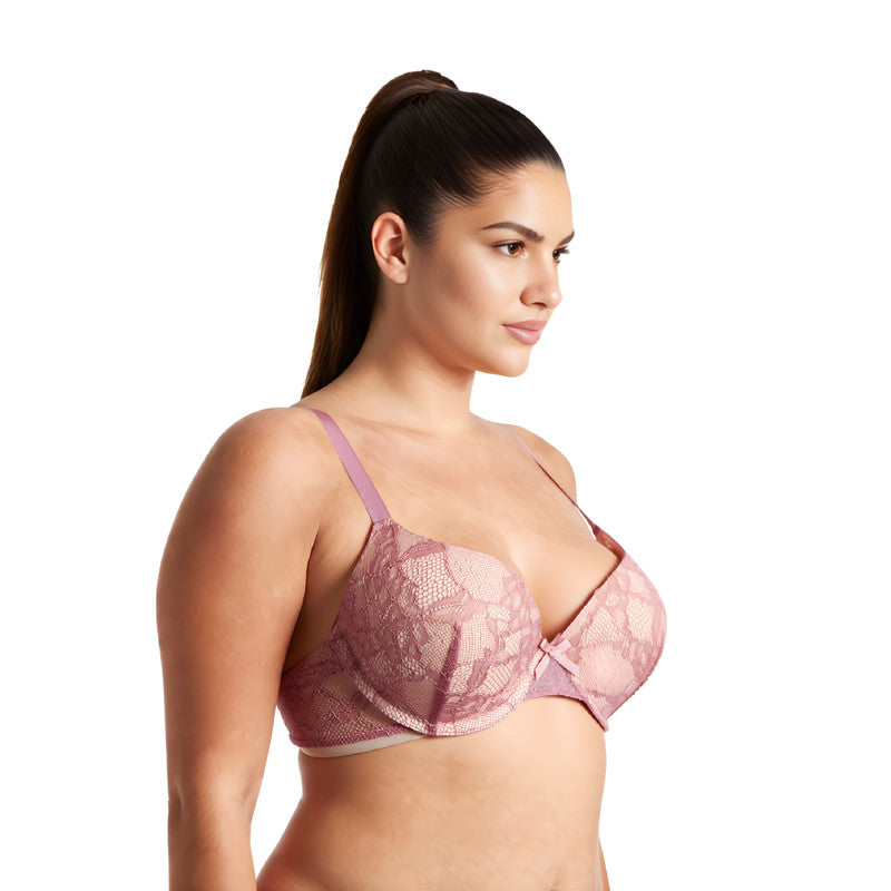 Women's Plus Size Perfect Shape Add 1 Cup Push Up Underwire Lace Bras