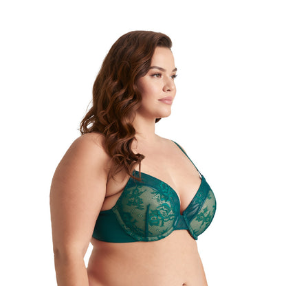 Women's Plus Size Add 1 and a half Cup Push Up Underwire Lace Bras