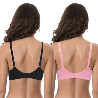 Women’s Plus Size Underwire Unlined Full Coverage Embroidery Lace Bra