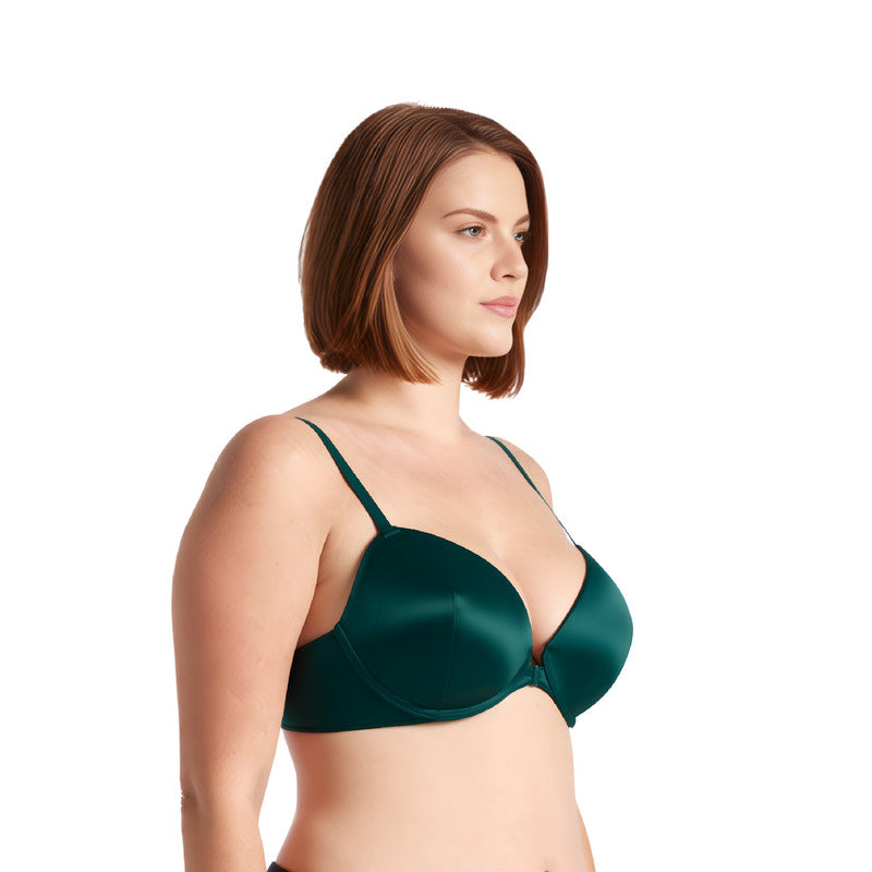 Women's Push Up Add 1 and a half Cup Underwire Halter Front Close Bras