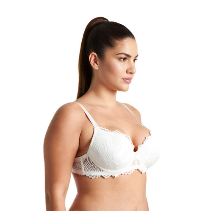 Women's Plus Size Push Up Add 1 Cup Underwire Perfect Shape Lace Bras