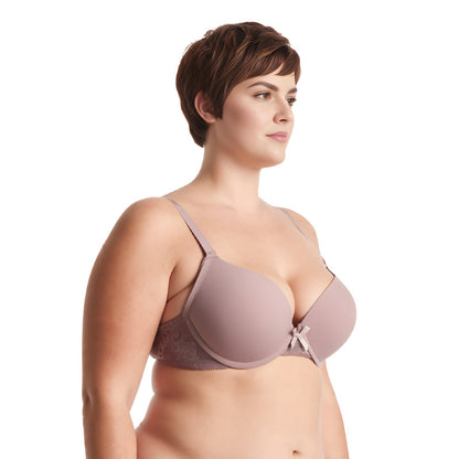 Women's Plus Size Perfect Shape Add 1 Cup Push Up Underwire Tshirt Bra