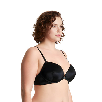 Women's Push Up Add 1 and a half Cup Underwire Halter Front Close Bras