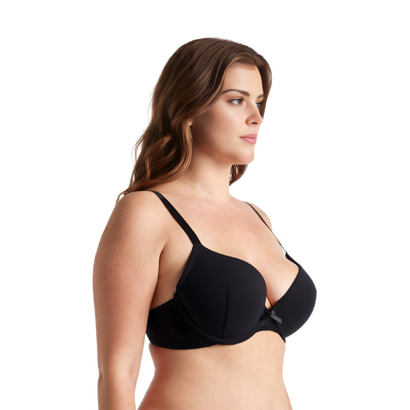 Womens Plus Size Perfect Shape Add 1 Cup Push Up Underwire Tshirt Bra
