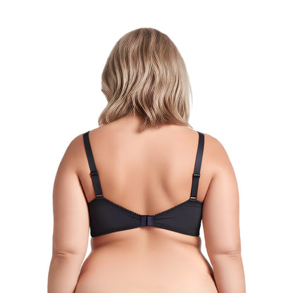 Women's Plus Size Minimizer Underwire Bra With Lace Embroidery