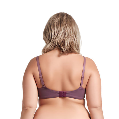 Women’s Plus Size Underwire Unlined Full Coverage Embroidery Lace Bra
