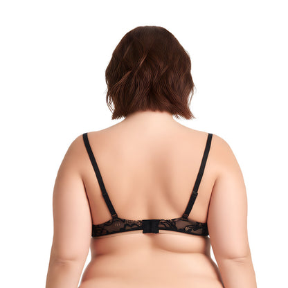 Women's Plus Size Perfect Shape Add 1 Cup Push Up Underwire Lace Bras
