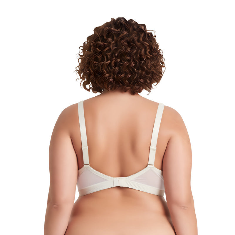 Women's Plus Size Minimizer Lace Full Coverage Unlined Wireless Bra